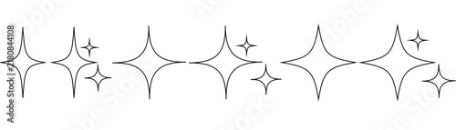 Sparkle star icon set