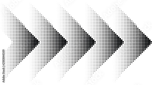 Canvastavla Halftone arrow design. Directional abstract dots
