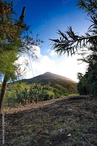 Volcanic Landscape View at Sunset in Milazzo, Sicily