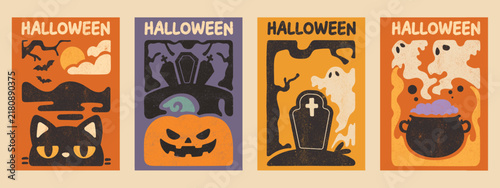 Halloween Poster Template Set