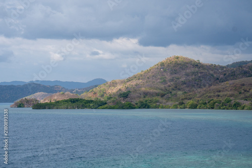 Canvas Print view of the sea and mountains