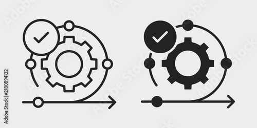 Task Workflow Automation Icon represents automated task management, process coordination, and workflow execution designed to increase productivity and reduce manual effort.