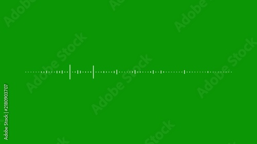 minimalist white waveform sound animation digital audio spectrum visualizer transparent background frequency equalizer signal lines music recording effect, clean professional. 4k motion loop video