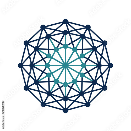 Geometric Network Abstract Background Design With Connecting Dots