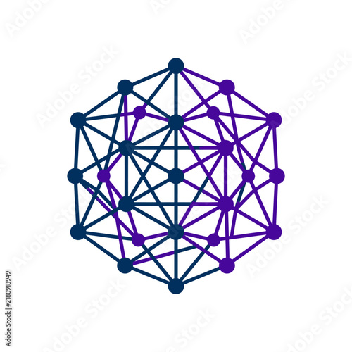 Geometric Network Connection Abstract Design Representing Data And Technology
