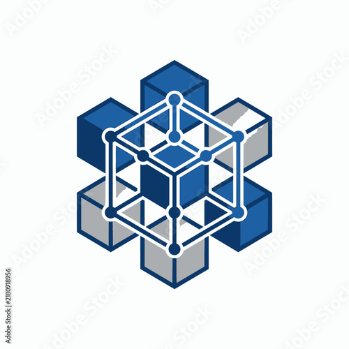 Geometric Network Connection Structure Abstract Background
