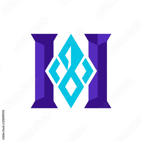 Elegant Abstract Geometric Letter H Logo Design