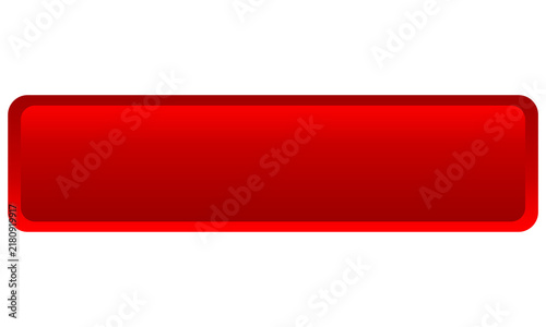 Quadro su tela Red minus sign icon remove symbol 3d subtract button hyphen mark isolated on whi