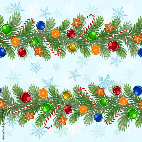 Gorgeous Christmas tree decorations in illustration.Color vector illustration with beautiful Christmas tree balls used for decoration for Christmas and New Year.