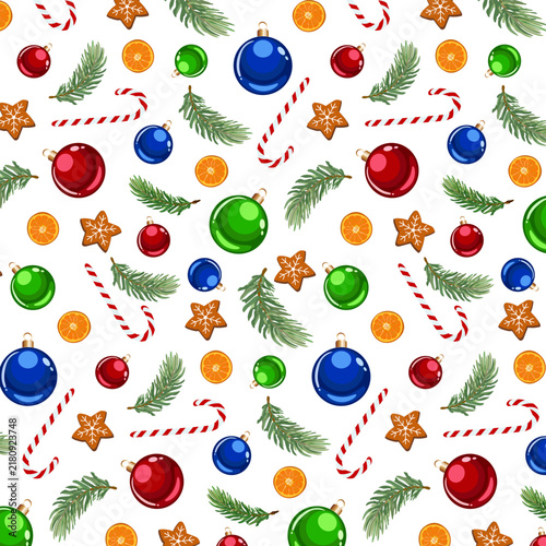 Gorgeous Christmas tree decorations in illustration.Color vector illustration with beautiful Christmas tree balls used for decoration for Christmas and New Year.