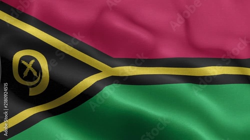 Vanuatu Flag Waving Animation | Realistic 3D National Flag Loop 4K