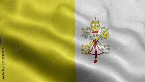 Vatican City Flag Waving Animation | Realistic 3D National Flag Loop 4K