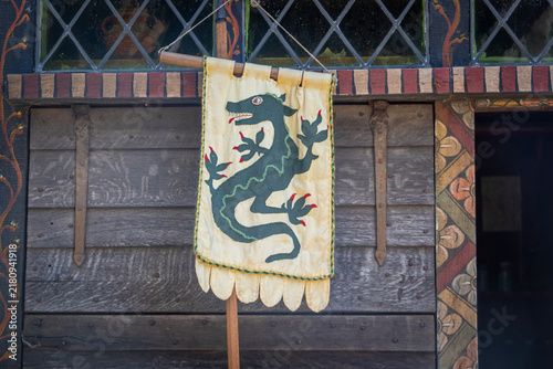 Banner with a dragon