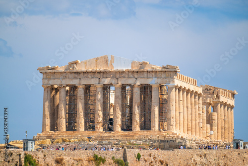 Parthenon temple at the Acropolis of Athens