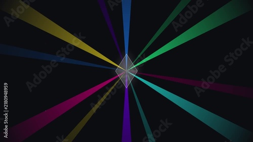 Vibrant Prism Refraction Rainbow Glow Dark Vector Abstract