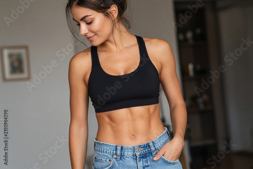 young woman in jeans