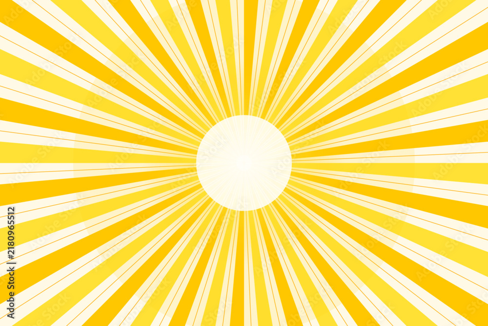 Fototapeta premium Abstract Radial Yellow Orange Sunburst Background