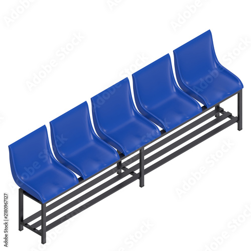 3D rendering illustration of a Freestanding Stadium Seating Unit
