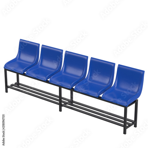 3D rendering illustration of a Freestanding Stadium Seating Unit