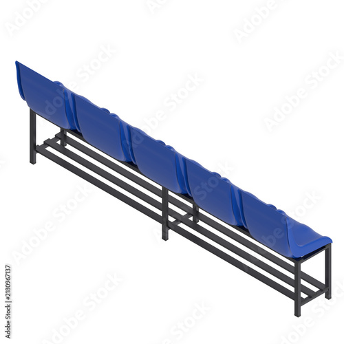 3D rendering illustration of a Freestanding Stadium Seating Unit