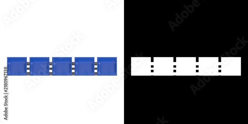 3D rendering illustration of a Freestanding Stadium Seating Unit
