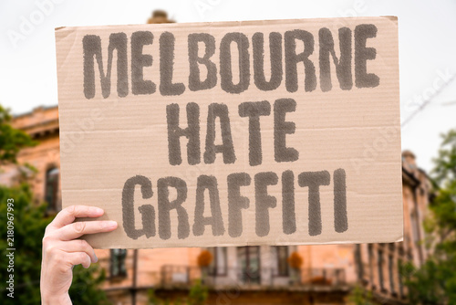 Cuadro en lienzo "Melbourne hate graffiti" Vandalism linked to antisemitism increases