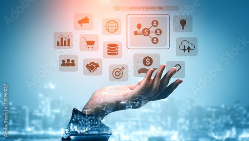 Foto Affiliate marketing drives business growth through partnership strategy, custome