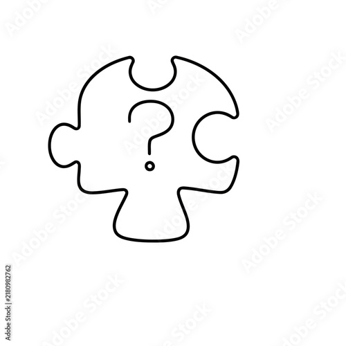 Puzzle piece with question mark
