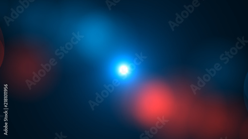 Red and blue light rays background