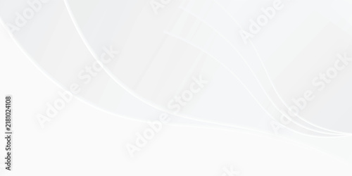 Abstract white geometric background with smooth elegant fluid wave lines. Minimalist clean corporate backdrop for modern business and presentation designs