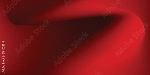 Abstract grainy gradient background with a smooth fluid wave in dark red, maroon, and black. Trendy lo-fi noise texture backdrop for creative modern designs