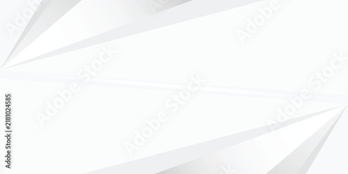 Abstract white and gray geometric background with subtle light gradients. Minimalist modern low poly triangle pattern illustration for elegant business backdrop.