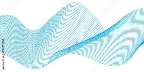 Abstract multicolor digital flow transparent blend line curve waves, dynamic line smoke sound swoosh speed line music and science technology  flow background.	

