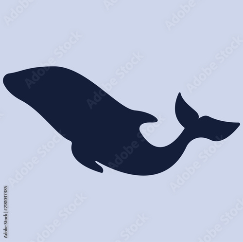 vector illustration of a dolphinDark blue dolphin silhouette jumping on a light blue background vector illustration