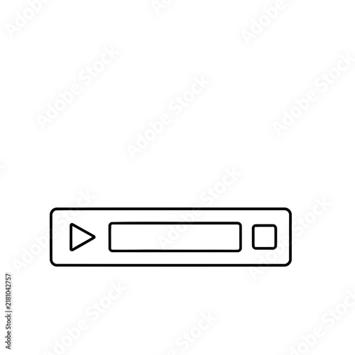 Play button and stop button icon