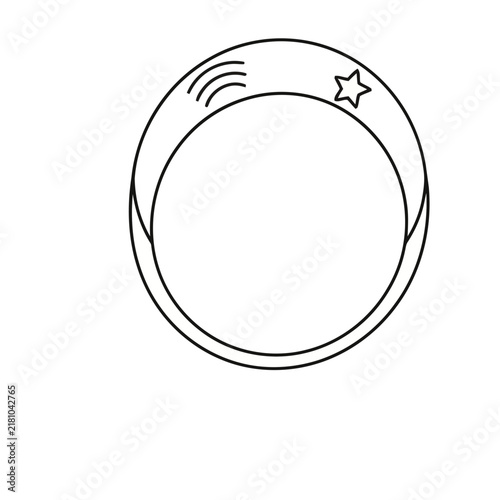 Ring with star and lines