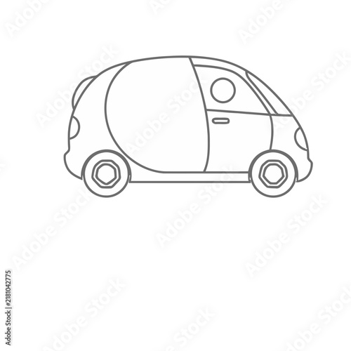 Simple outline of a small car
