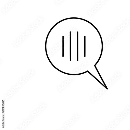 Speech bubble with lines icon