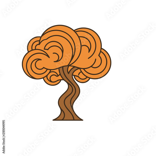 Stylized Orange Tree
