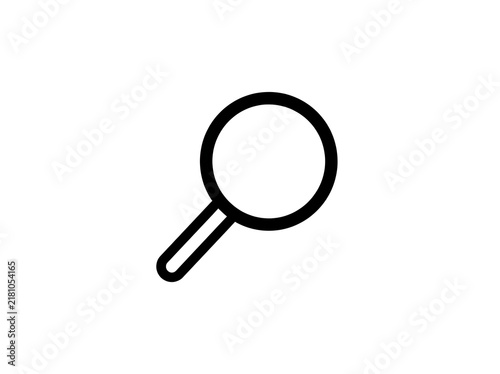 Simple magnifying glass icon on white background