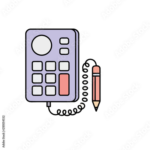 Telephone and Pencil Icon