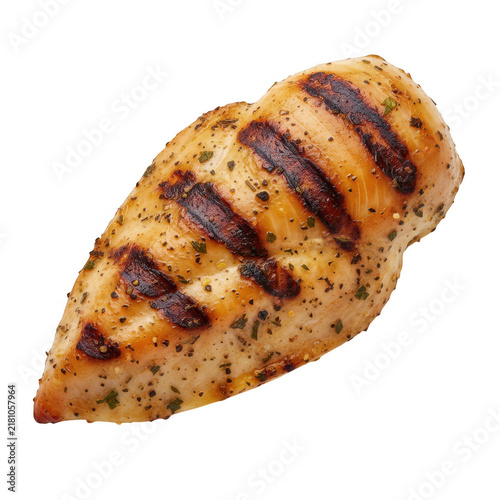 Grilled chicken breast fillet with grill marks