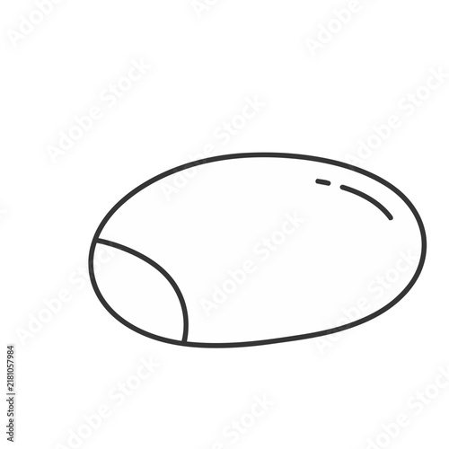 Simple outline of a bean or seed