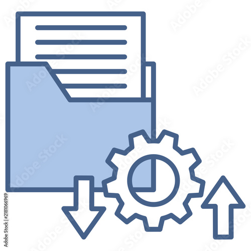 Data Management Blue Icon
