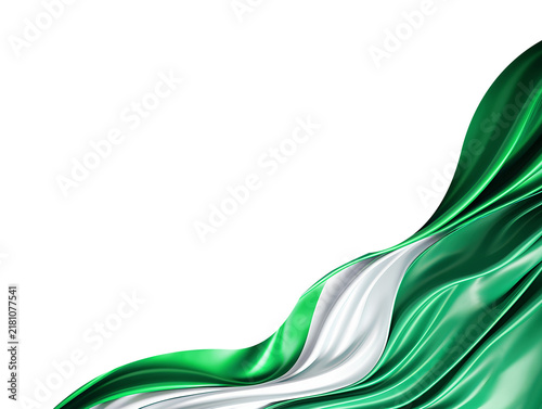 Nigeria flag corner border