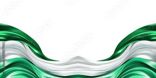 Nigeria flag corner border