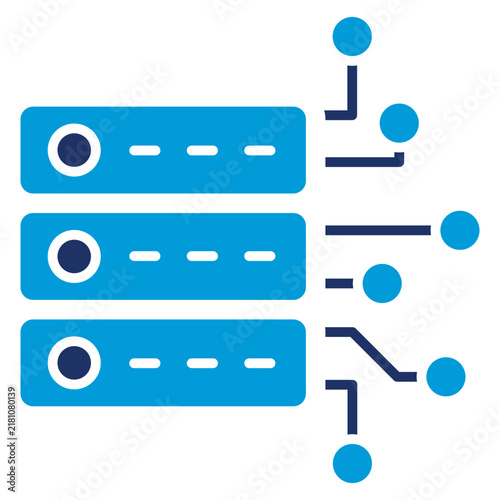 Database Flat Blue Icon