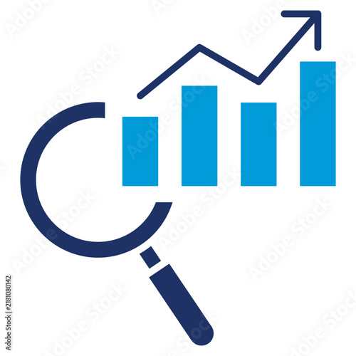 Data Analysis Flat Blue Icon