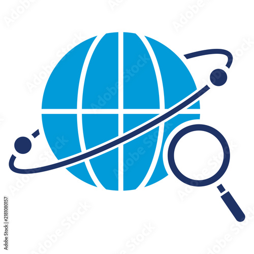 Research Flat Blue Icon