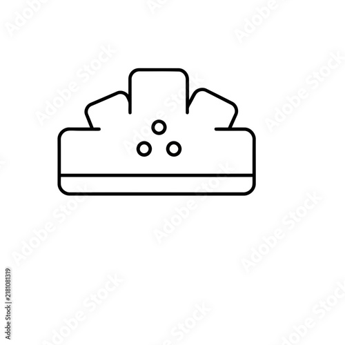 Stylized crown outline with circles